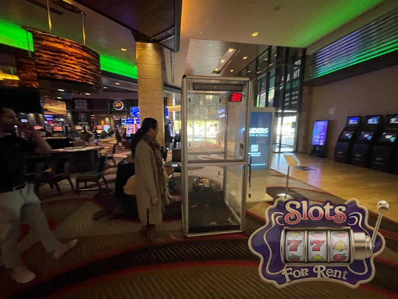 Cash booth installed for a casino-themed event