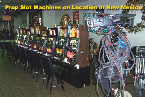 Prop slot machines on a film location