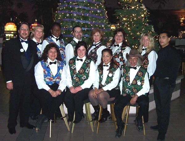 Casino-party team at a holiday event