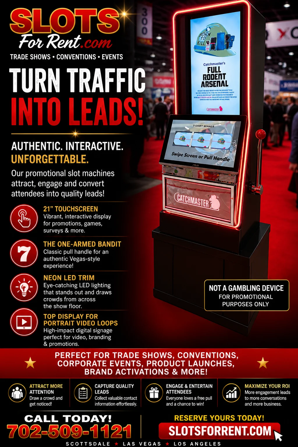 Mega Touch promotional slot display poster