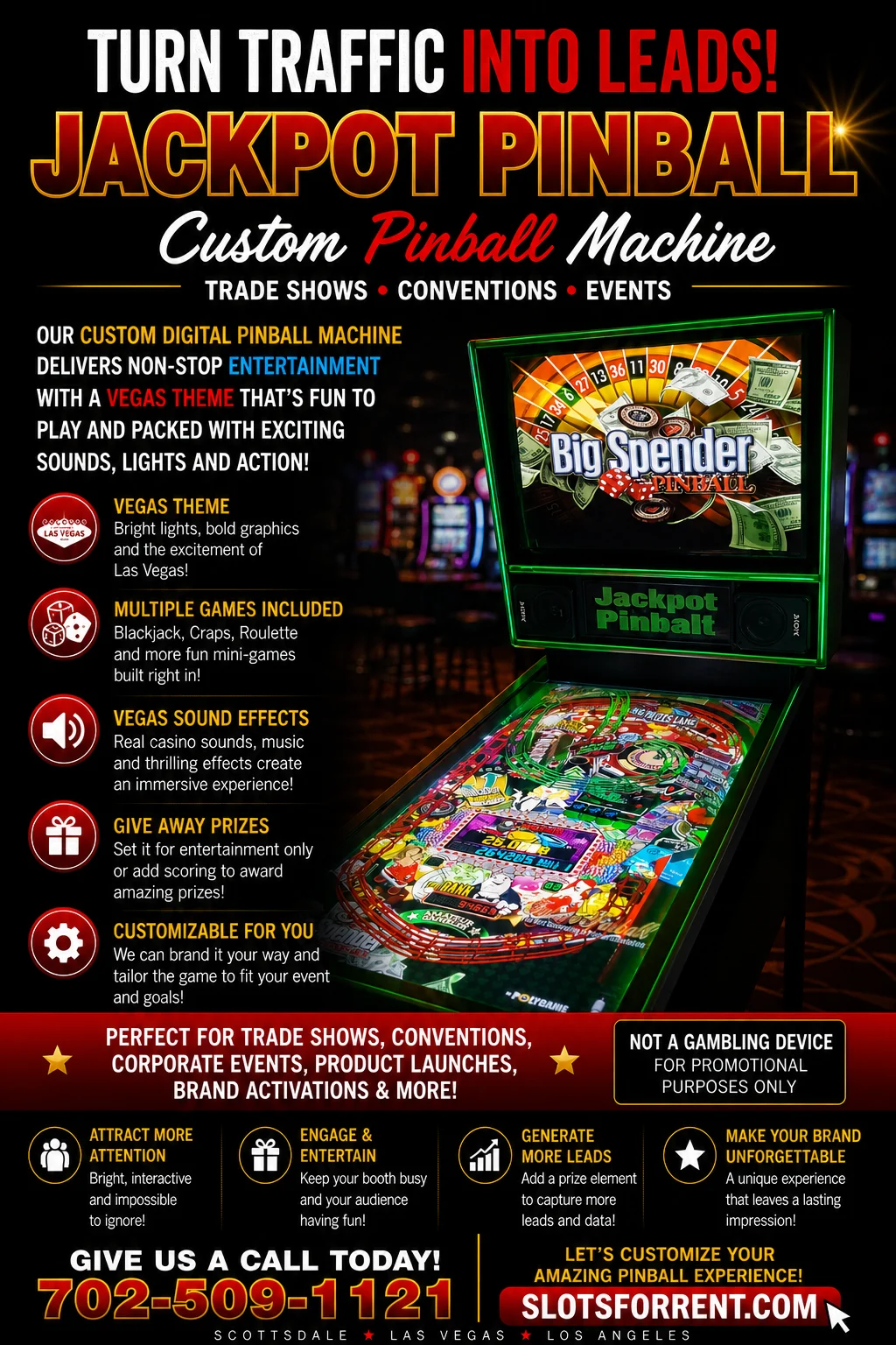 Jackpot pinball promotional product poster