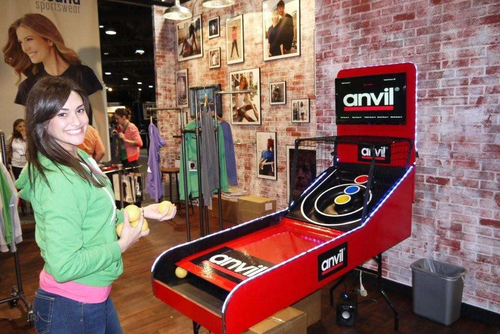 Guests playing a Speedball game at the Anvil booth