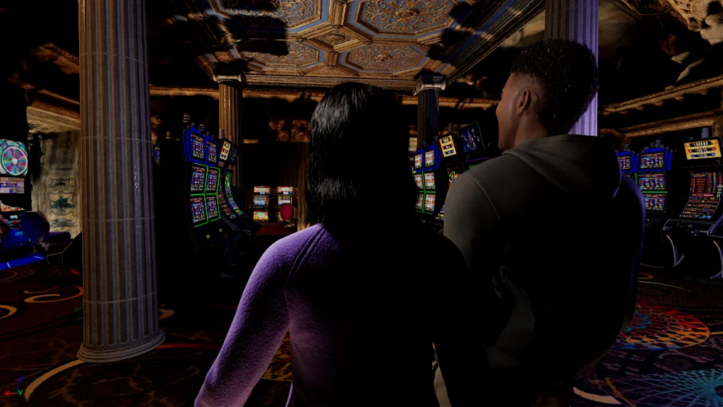 Virtual casino scene from Simply Magic creative portfolio